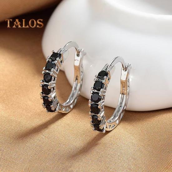 Серебряные серьги-кольца для женщин Серьги-кольца с кубическим цирконием на День матери Подарки на годовщину, день рождения