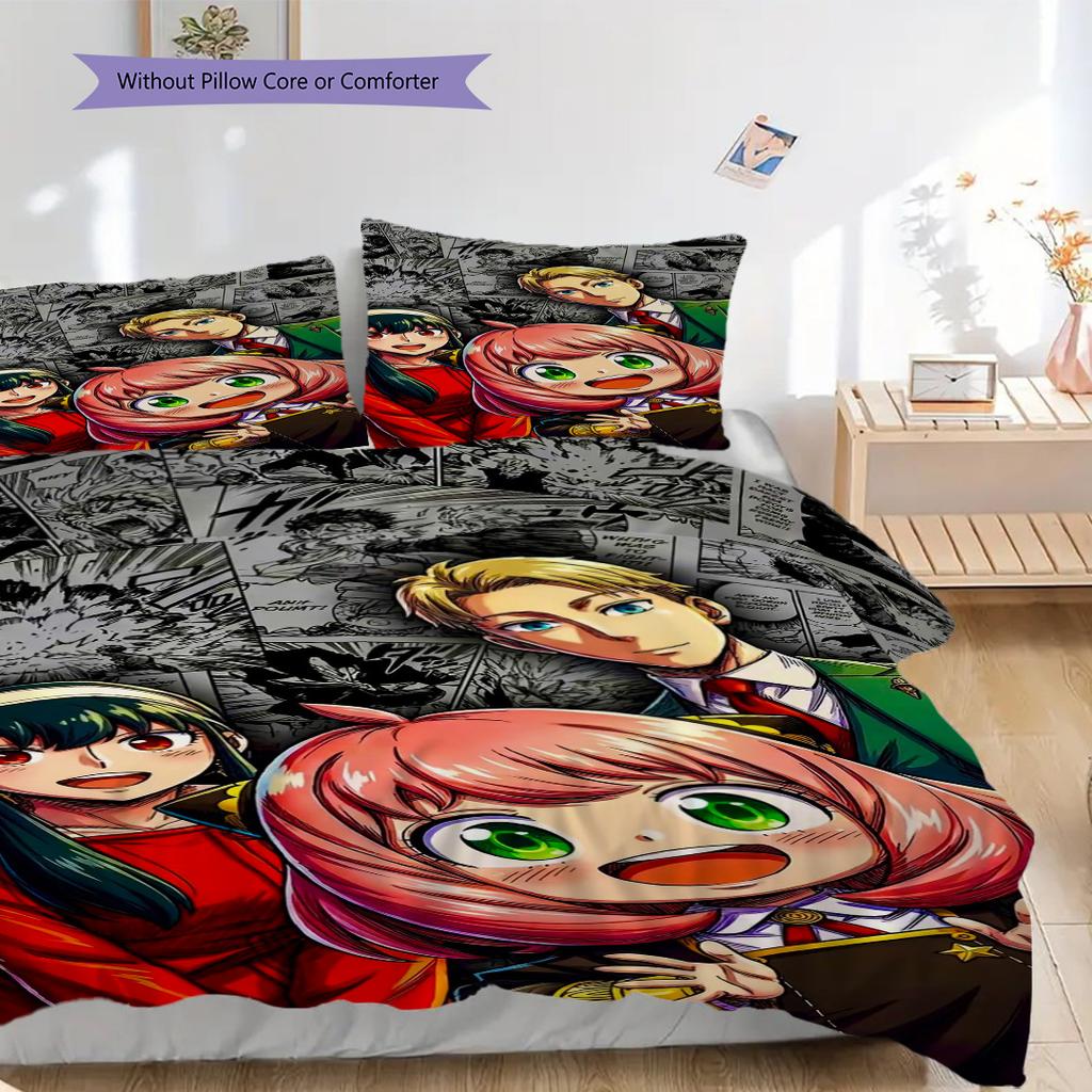Heroic Trio Comics Unite Bedding 1 Duvet Cover 2 Pillowcase Without Core Soft And Comfortable Duvet Cover And Pillowcase