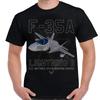 Футболка с изображением многоцелевого истребителя-бомбардировщика F-35A Lightning II, стелс-технология, 100% хлопок, круглый вырез, короткий рукав, повседневная мужская футболка, размеры S-3XL