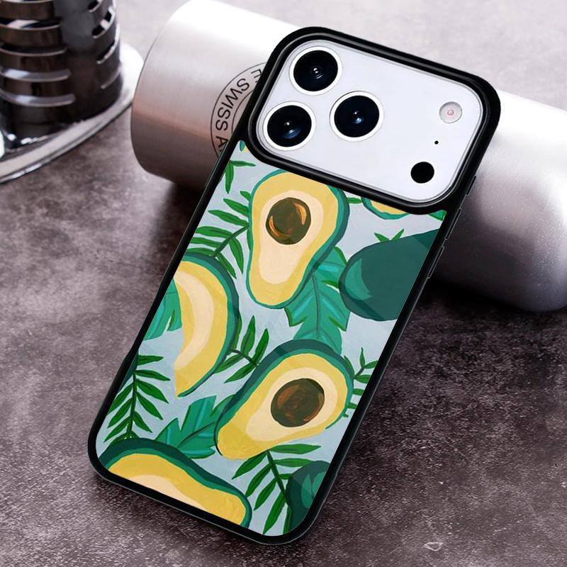 Чехол для телефона с рисунком авокадо для iPhone 17 16 15 14 13 12 11 Pro Max Plus 17Air Мягкий силиконовый чехол