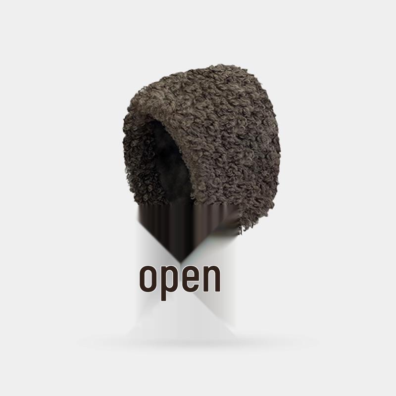 Ancola Красная Шапочка Женские Теплые Бордовые Плюшевые Велосипедные Наушники Шляпа Ведьмы