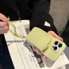 Чехол для iPhone 15 Pro с карманами на молнии для карт, задняя крышка из ПУ кожи с ремешком на запястье