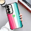 Rainbow Gradient Love Desgin Plating Phone Case For Samsung A17 A07 A37 A57 A16 A56 A15 A55 A14 A54 A13 A53 A26 A36 A25 A35 A24