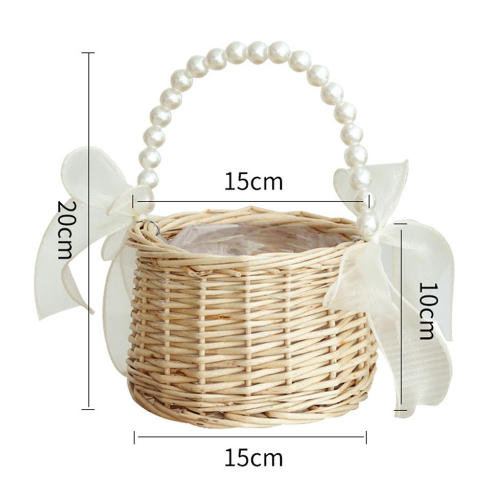 Charming Accent Wedding Basket Willow Basket Woven Flower Basket