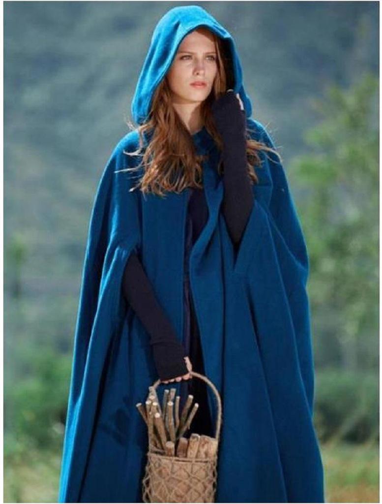 European and American Hooded Shawl Cape Coat for Women - Five Colors