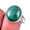 Ювелирное кольцо из стерлингового серебра 925 пробы с натуральным малахитом, размер 9 Y4I07