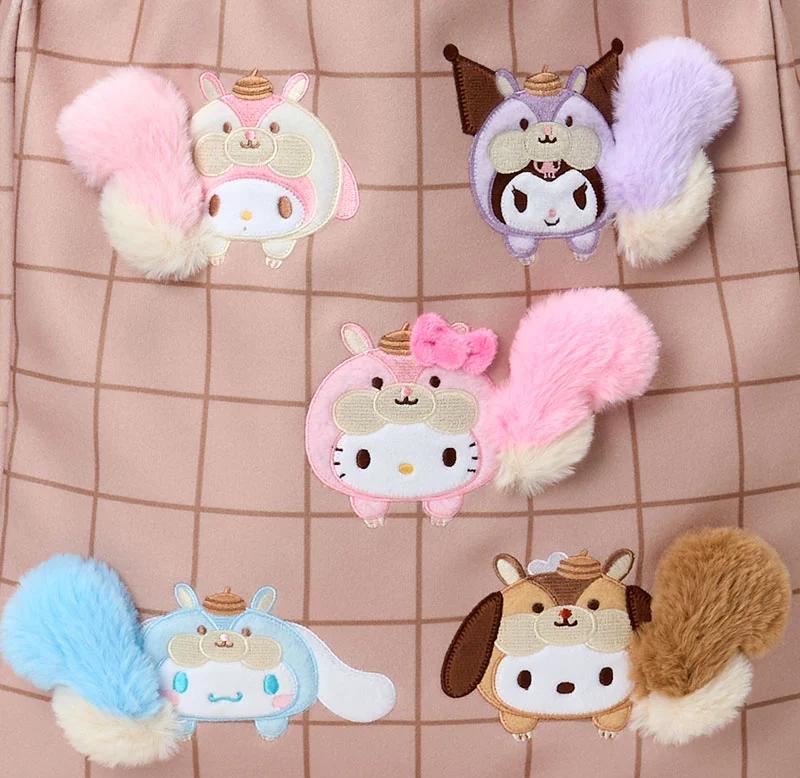 Сумка-тоут с персонажами Sanrio (Пушистая белка) Новые персонажи Sanrio из Японии