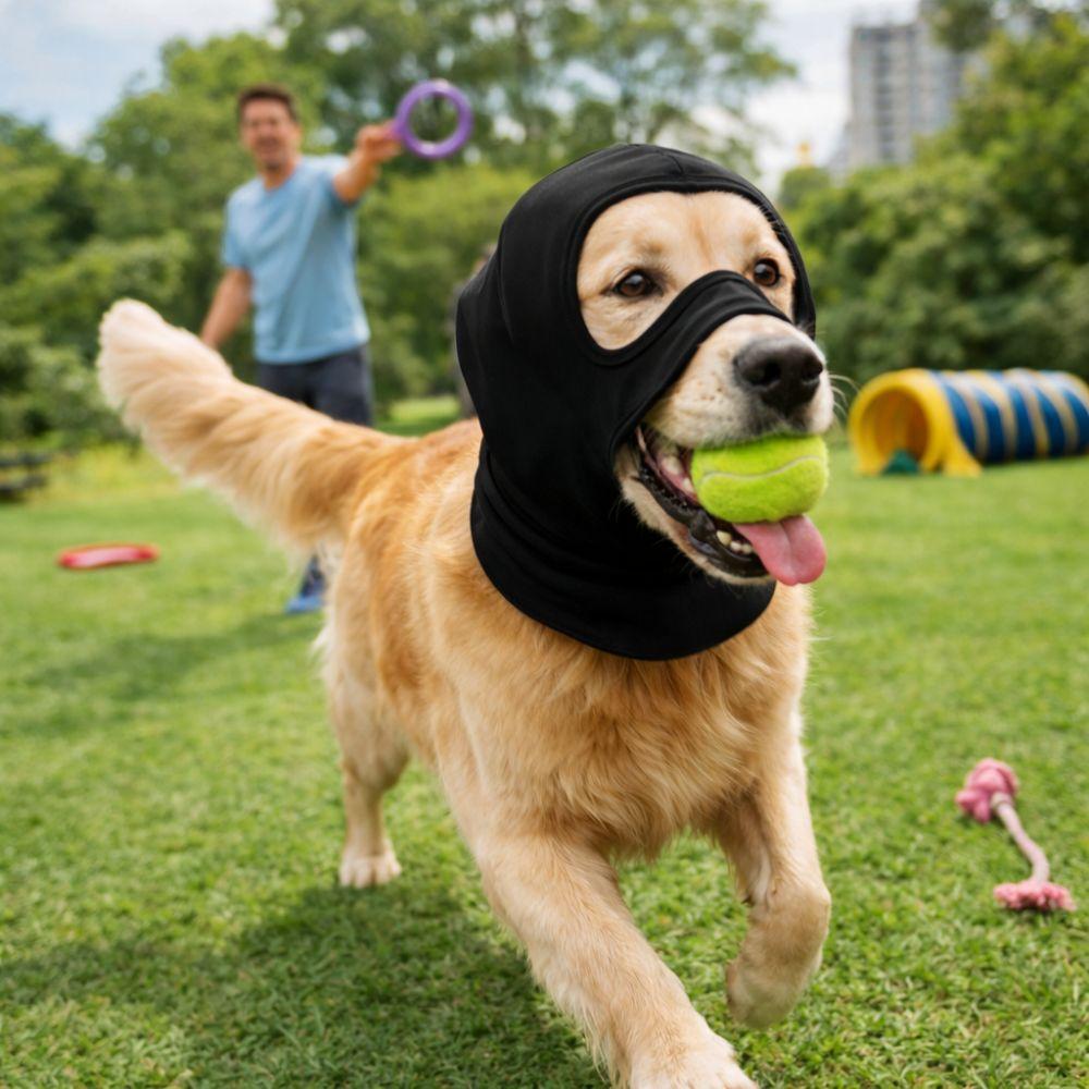 Мягкий Теплый Чехол на Голову для Питомца Эластичные Успокаивающие Наушники для Собаки Защитный Головной Убор для Восстановления Собаки Активность на Открытом Воздухе