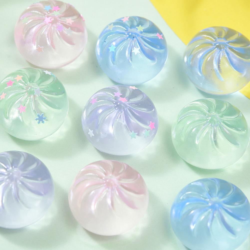 Dumpling Stress Balls Fidget Sensory Toy Simulated Glitter Crystal Baozi Maltose Slow-Rebound Stress Relief Decompression Toys