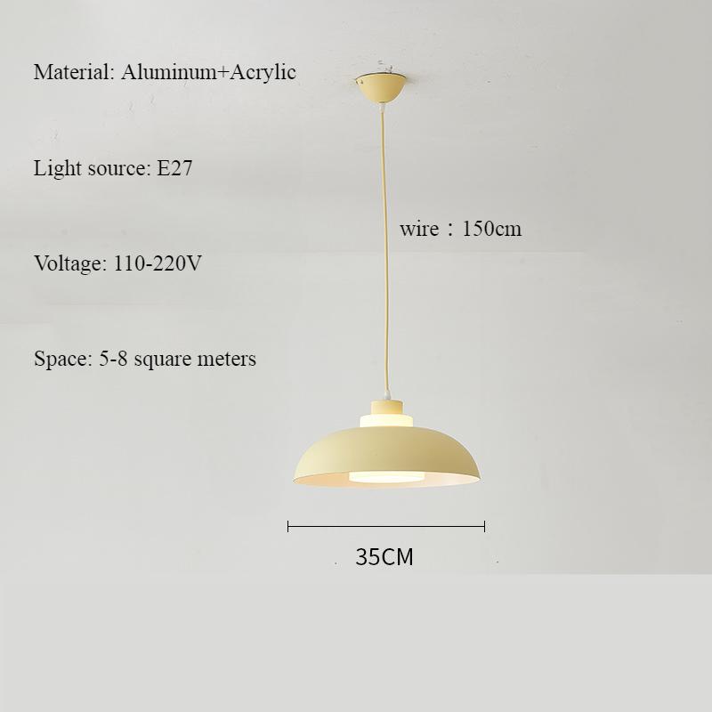 Nordic Modern Simple Disc Подвесной светильник Гостиная Спальня Ресторан Украшение Люстра LED Атмосфера Подвесной светильник