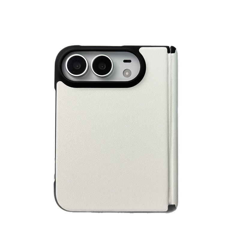 Magnetic Flip Case IPhone 18 Duo With Full Coverage Drop Protection PCLeather Hybrid Textured Design Handcrafted