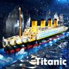 Simulation of Titanic High Difficulty Building Block Micro Particle Toy Puzzle Assembly Cruise Ship Model Children's Gift