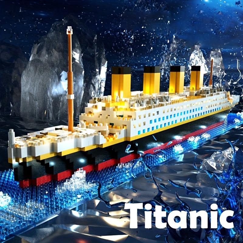 Simulation of Titanic High Difficulty Building Block Micro Particle Toy Puzzle Assembly Cruise Ship Model Children's Gift