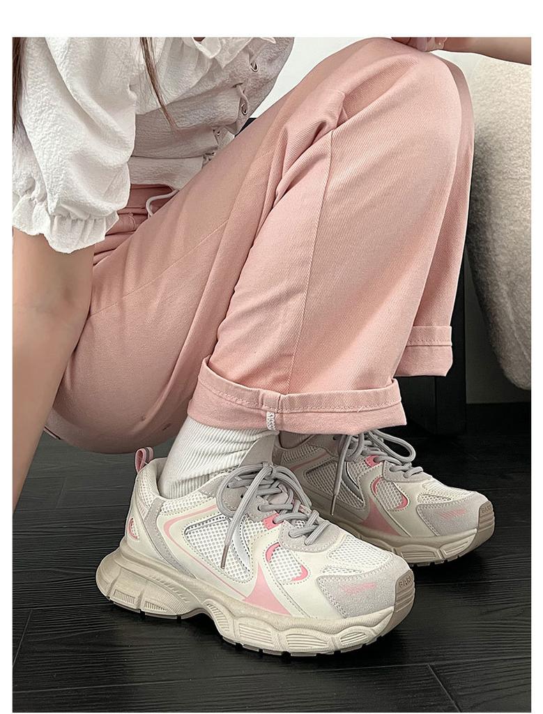 Queen Fan Hong Kong style platform dad shoes women's 2025 new summer high-end mesh versatile and lightweight sports shoes