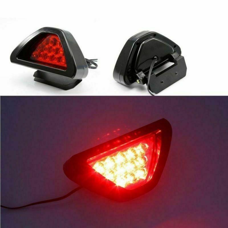 1PC F1 style 12LED Rear Tail Brake Stop Light Third Strobe Fog DRL Red Lens Lamp