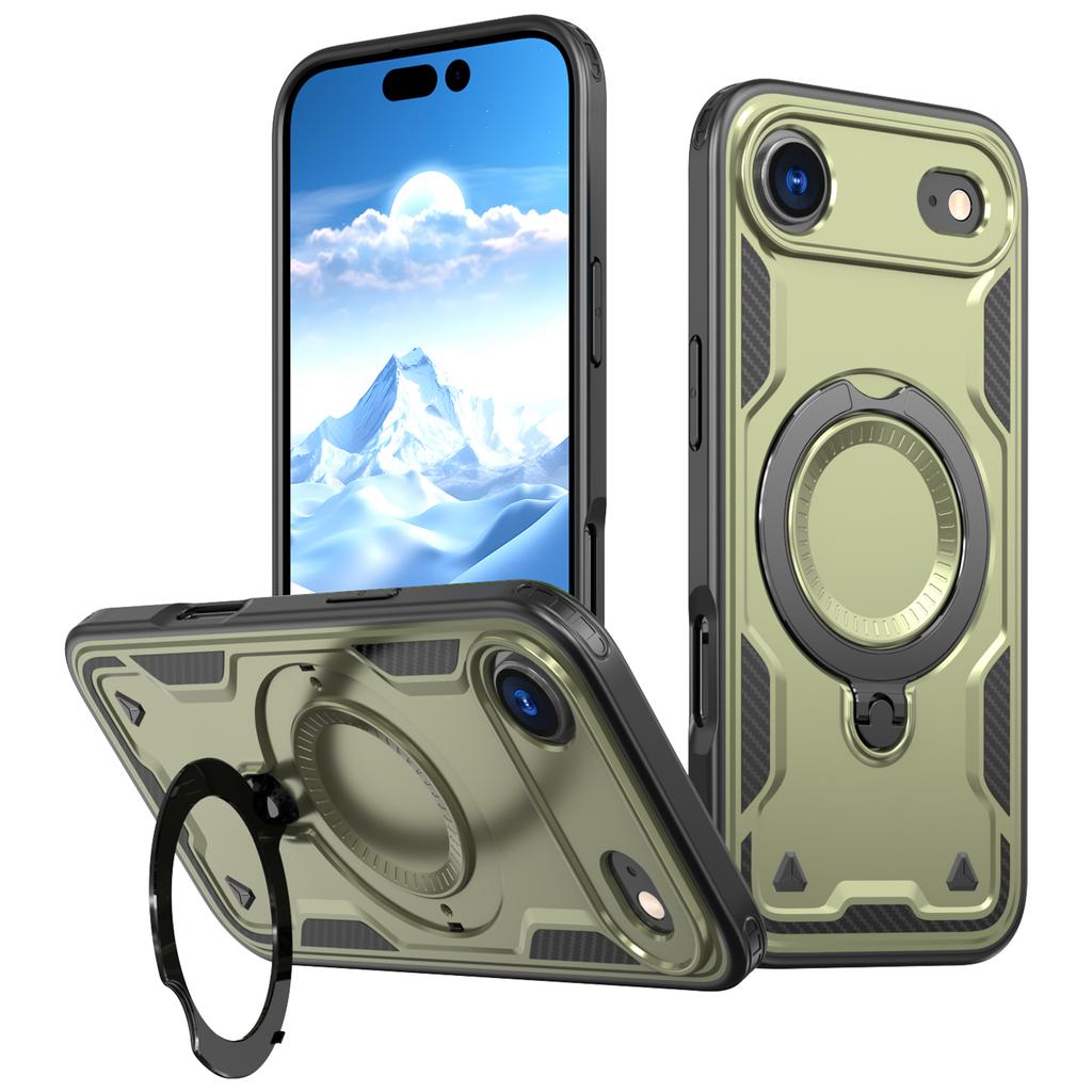 For iPhone Air Case Compatible with MagSafe Military Protection PC+TPU Kickstand Phone Cover