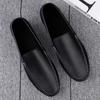 2025 Mens Shoes High Quality Brand Loafers Comfy Leather Boats Shoes White Men Summer Casual Shoes Mocassin Plus Size 47