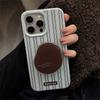 Премиальный чехол для iPhone 16 в полоску, ретро-коричневая подставка для Apple 17, iPhone 15 Pro Max, совместим с несколькими моделями iPhone