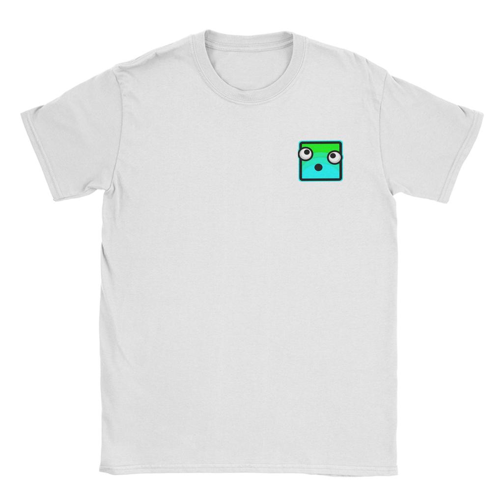 Unisex Unisex Tshirts Runner Geometry Dash Game Funny 100 Cotton Tees Short Sleeve Geometric Dash T Shirt Crew Neck Clothes Summer