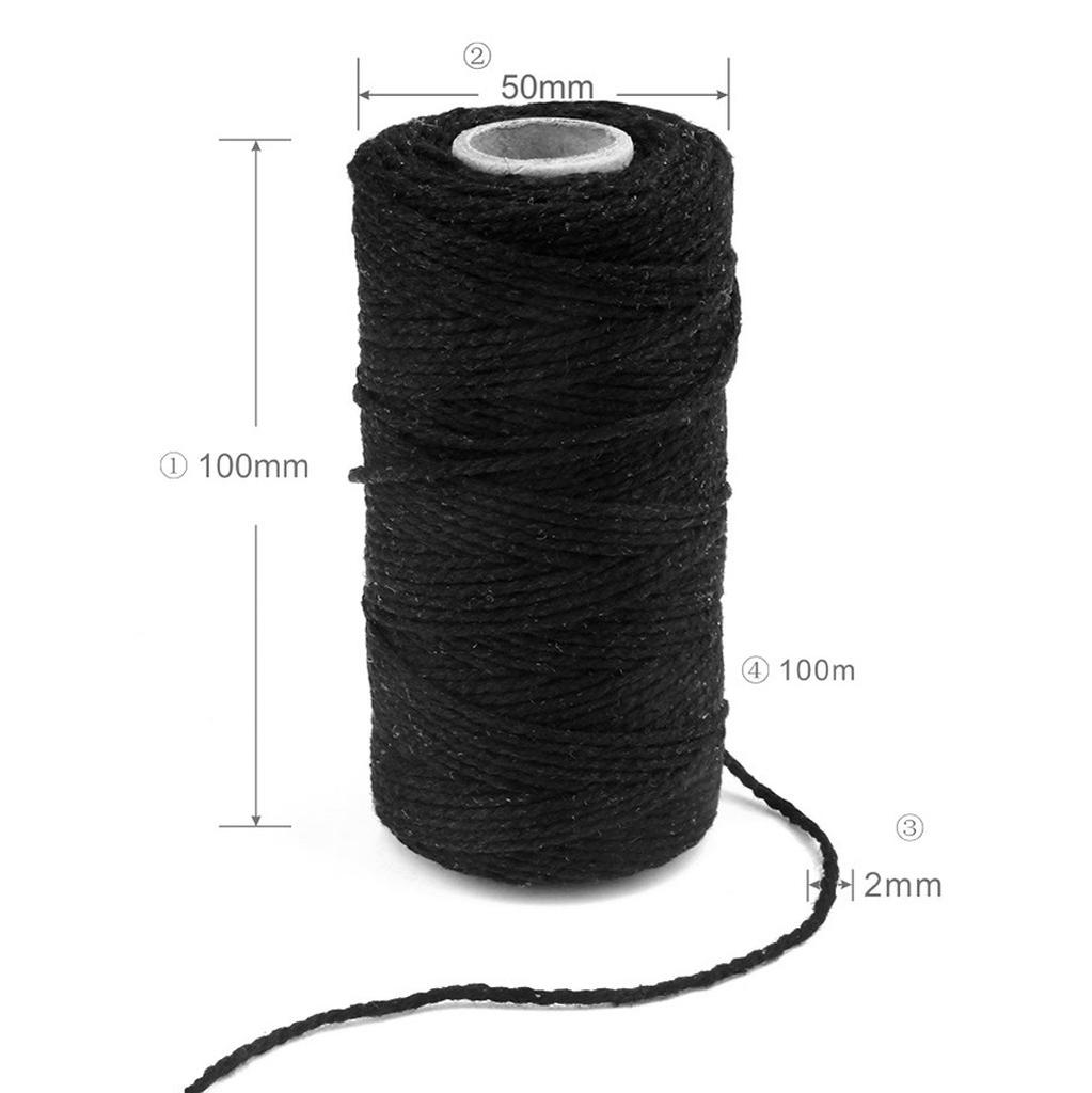 100m Long/100Yard Cotton Twisted Cord Rope Crafts Macrame String
