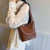 Premium Bag Women's 2025 New Fashion Retro Versatile Casual Shoulder Bag Rivet Tote Bag