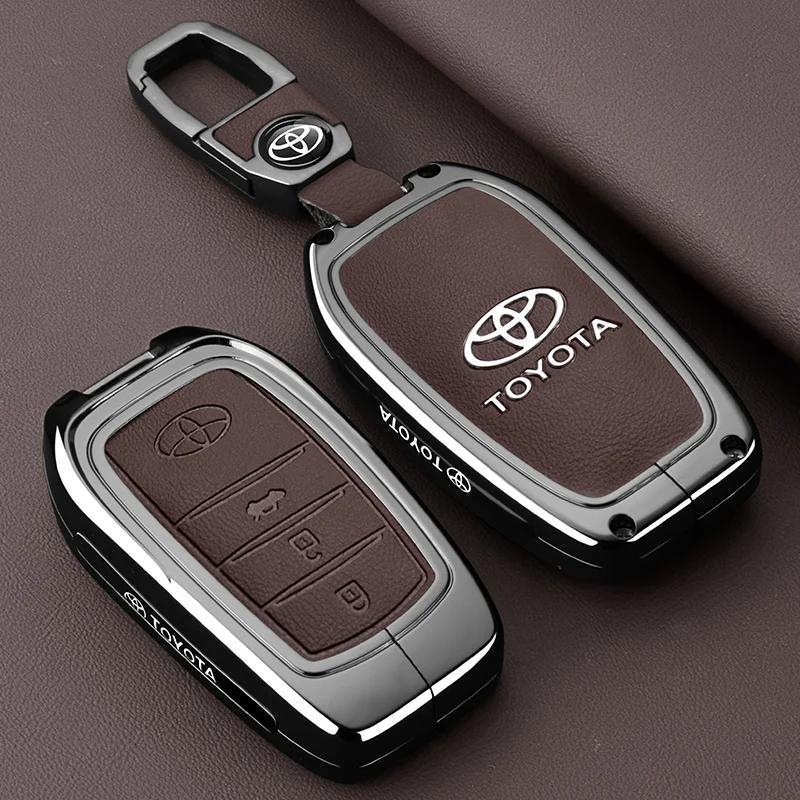 svagd6 Zinc Alloy Car Remote Key Case Cover for Toyota CHR Prado Prius Camry Corolla RAV4 - Durable Replacement Key Shell Accessory