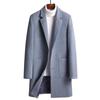 New Autumn and Winter Woolen Coats for Men, Slim-fitting Mid-length Woolen Windbreakers, Men's Thickened Woolen Coats, Men's Jackets