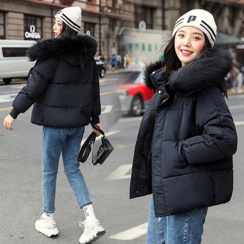 Новая зимняя модная женская куртка с меховым воротником и капюшоном, базовое пальто, утепленная женская куртка, теплая повседневная спортивная верхняя одежда с хлопковой подкладкой 2XL