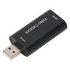 Видеозахват Мультимедийный интерфейс высокой четкости USB2.0 Видеокарта записи для OBS VLC Amcap(черный )