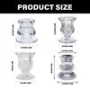 Elegant Glass Candle Holder Set of 2 Clear Taper Candlestick Holder for Wedding Modern Christmas Table Centerpieces