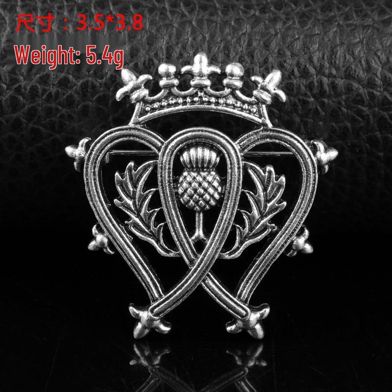 Scottish Thistle Celtic Knot Brooch Pin