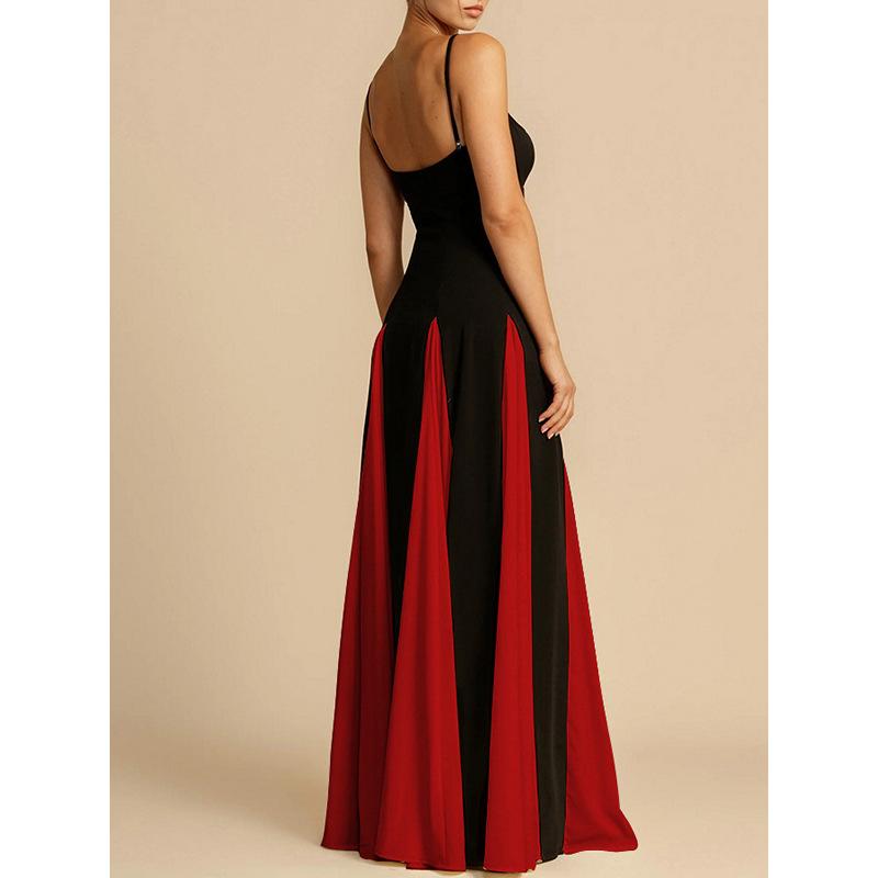 Элегантная мода модный ночной клуб с открытыми плечами сшитый большой юбкой слинг платье женские вечерние платья