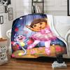 1pc Blanket D-Doras The Explorer2 Print Design, Lightweight Blanket for Sofa, Bed- Soft &Warm, Gift for All Seasons like Christmas, Halloween