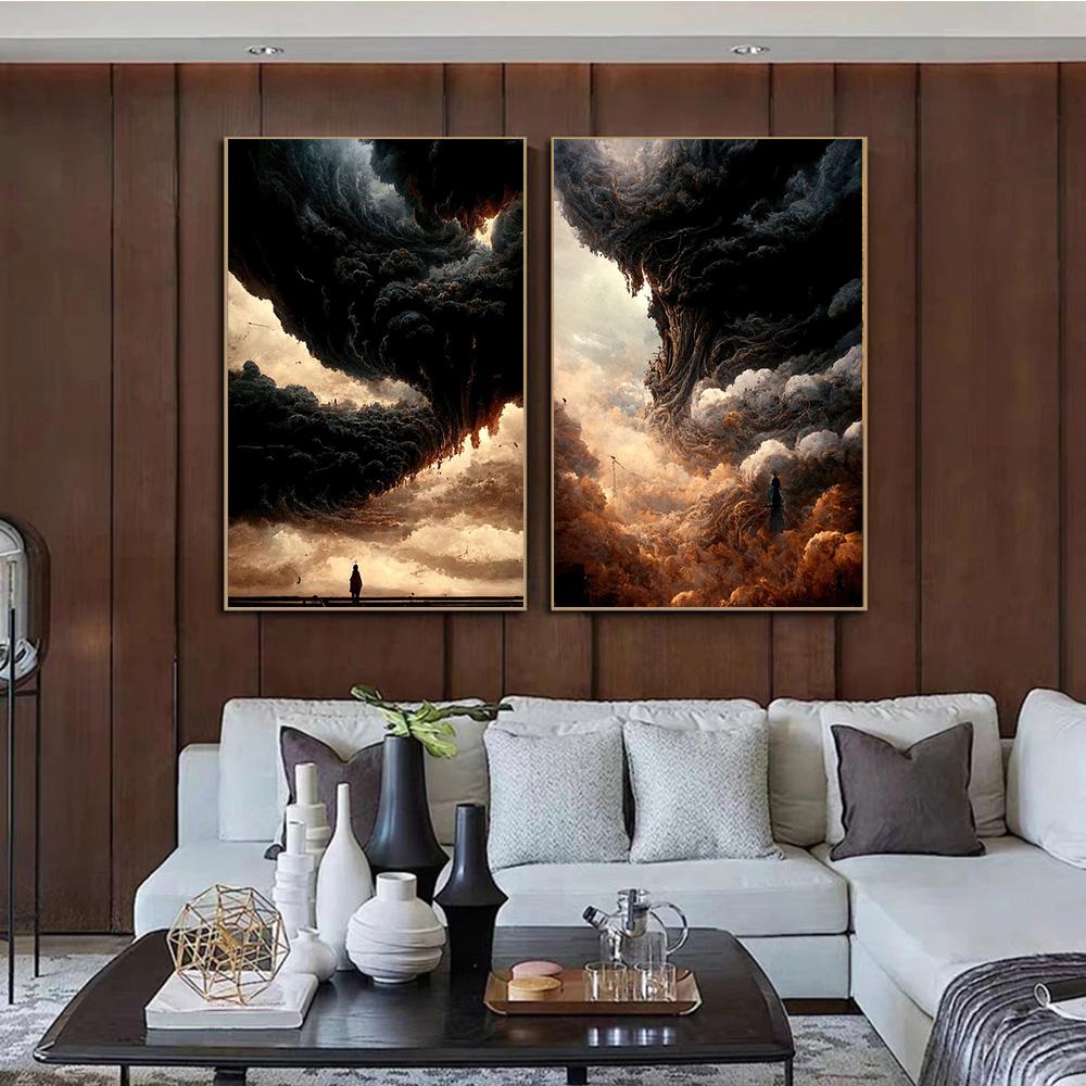 Abstract Outer World Storm Traveler Prints Poster Canva Painting Modern Wall Art Picture For Living Room Bedroom Home Decoration
