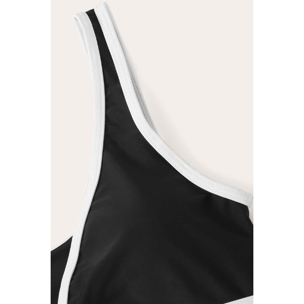 Women's Black Padded High Waist Bra Panty Set