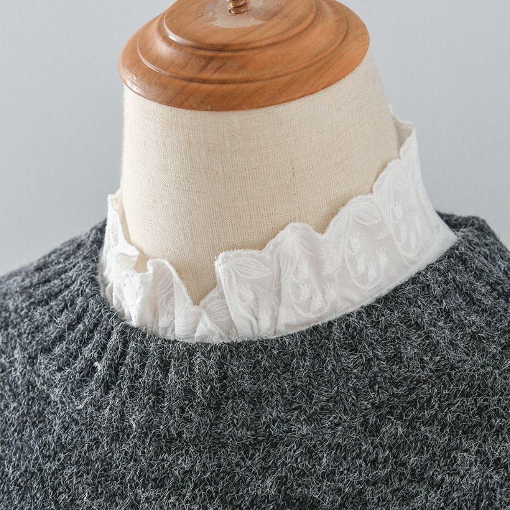 Женский воротник-стойка Винтажный топ Шейные украшения Галстуки Новый лацкан Ложный воротник