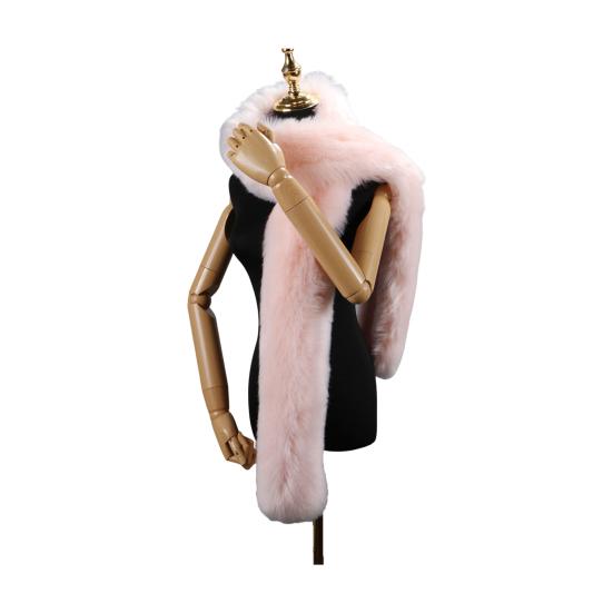 Шарф из искусственного меха, однотонный, утолщенный, теплый, длинный шарф, ветрозащитный, устойчивый к холоду