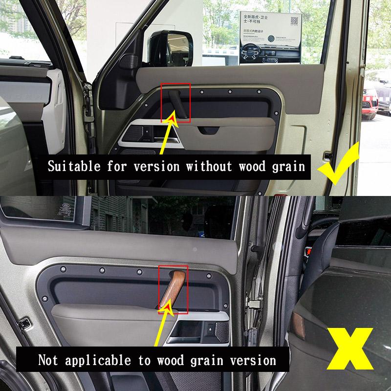 Для Land Rover Defender 90 110-22 Стайлинг автомобиля из настоящего углеродного волокна, внутренняя ручка, украшение, наклейки на автомобиль