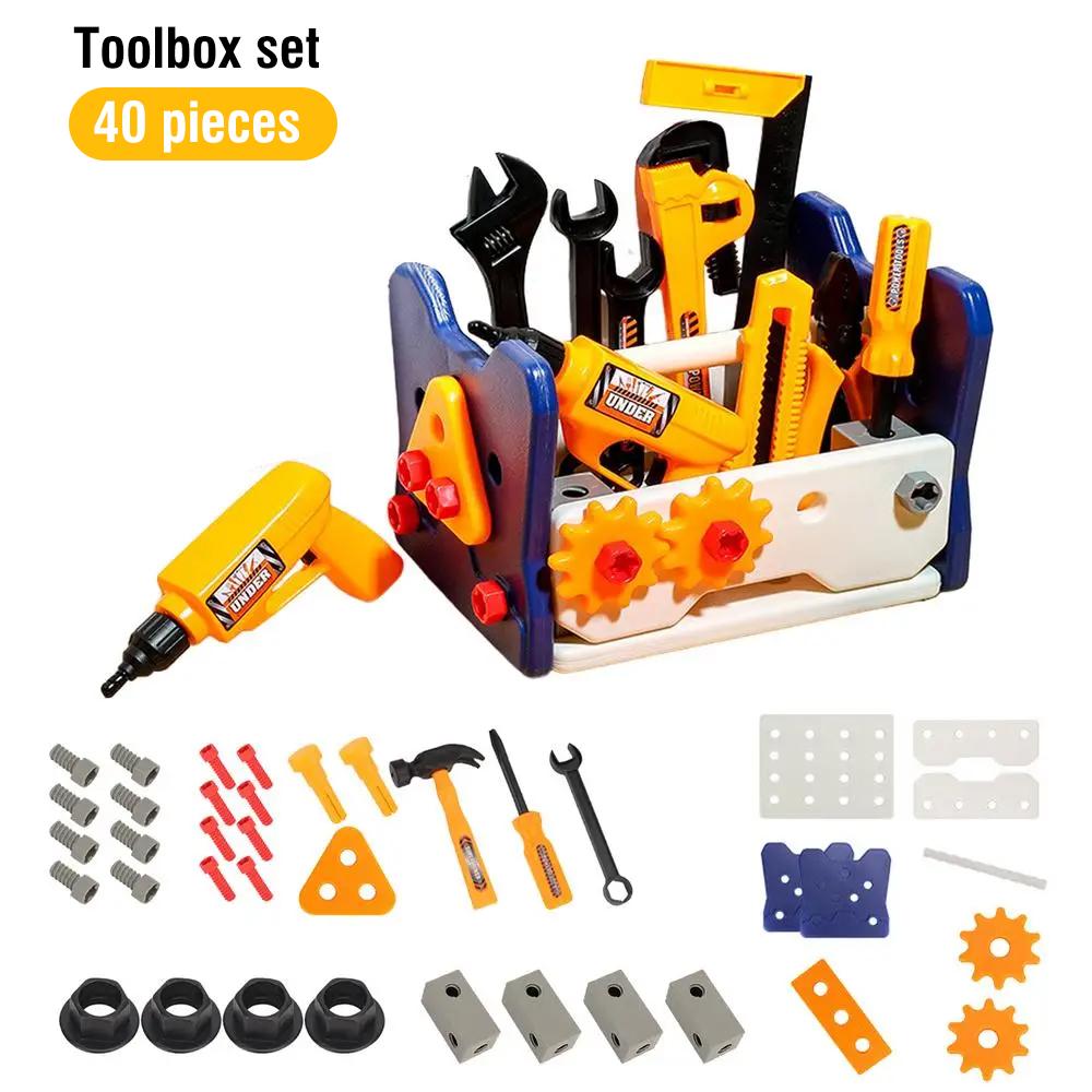 Children's Tool Toys Repair Kit Kids Toy Pretend Play Screw Plastic Toolbox Game Montessori Educational Toys Children Gift