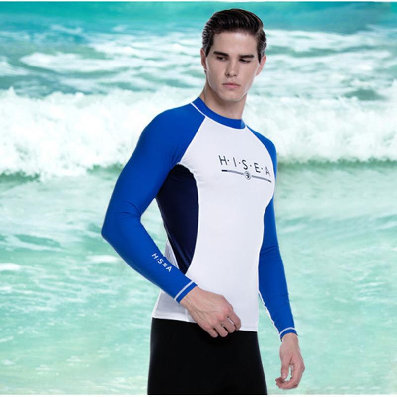 LWN Men Split Wetsuit Long Sleeves Sunscreen Swimsuit Quick-drying Thin Swimsuit For Surfing Swimming