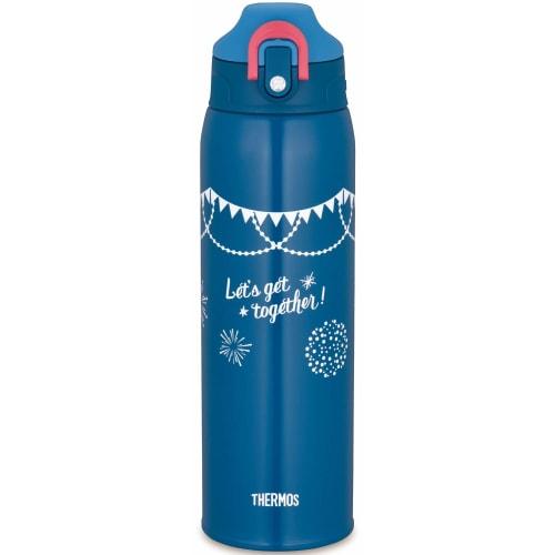 Thermos Бутылка для воды с вакуумной изоляцией, 2-сторонняя бутылка 1,0 л/1,03 л, синий флаг FHO-1001WF BL-F