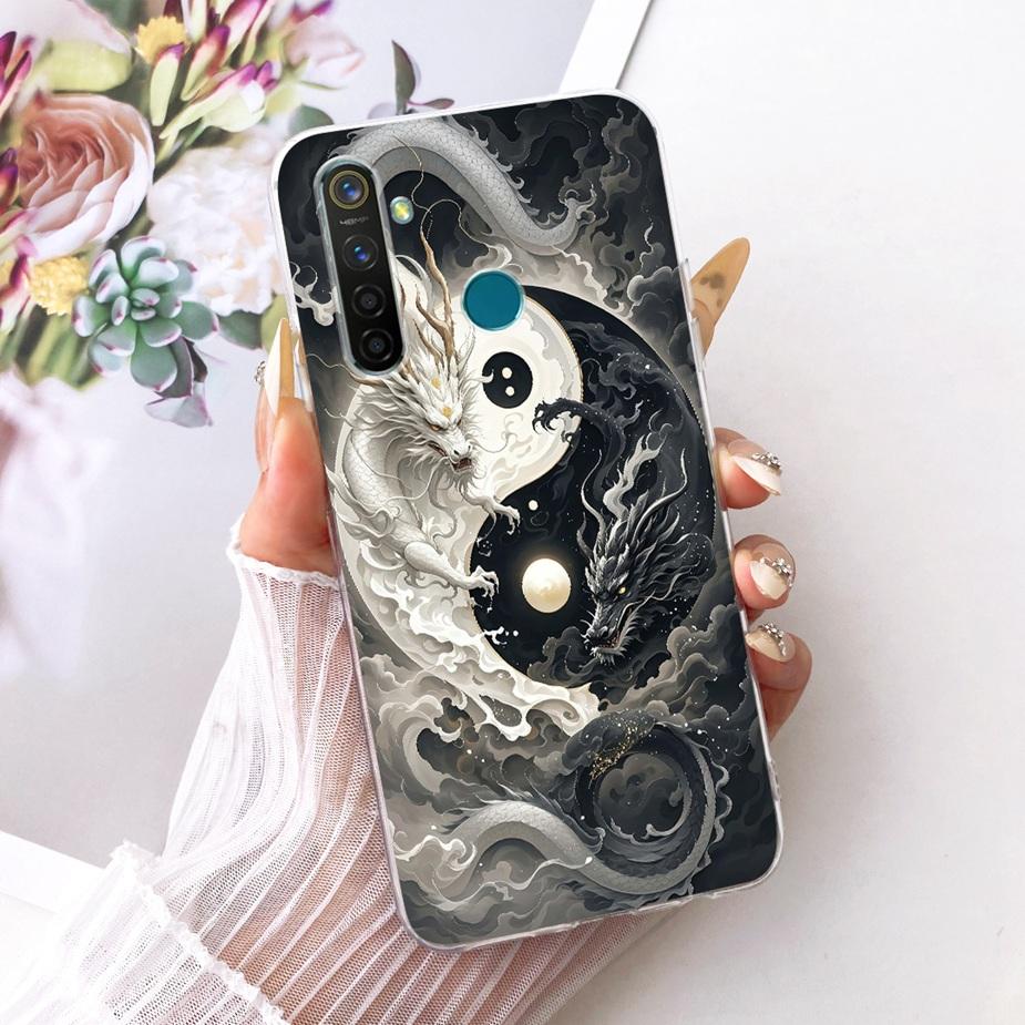 Для Realme 5 5i 5S Realme5 Pro Роскошный Чехол с Рисунком Цветов и Бантом Мягкий Силиконовый Чехол для Телефона Для Realme 5 Pro 5i 5S Задняя Крышка Coque