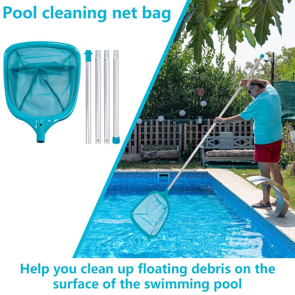 Сетка для сбора листьев для бассейна длиной 5 футов, быстро очищает даже самый мелкий мусор - длина 60 дюймов, очищает спа, бассейны, горнолыжные курорты
