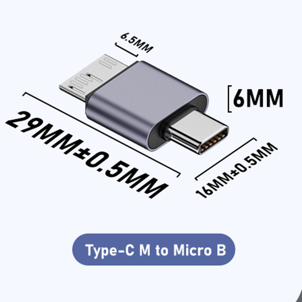 USB C на Micro B USB 3.0 Адаптер Тип C Женский на Micro B Мужской Быстрая Зарядка USB Micro 3.0 на Type C Super Speed для Ноутбука HDD