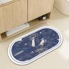 Washroom Doorway Moisture-wicking Mat Soft Diatom Mud Home Technology Cloth Bathroom Non-slip Mat Foot Toilet Quick Drying Mat