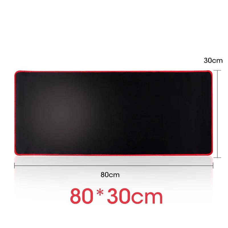 1шт игровой коврик для мыши большой коврик для клавиатуры 80*30см топографический коврик для мыши черный и красный коврик для мыши для клавиатуры с противоскользящим покрытием