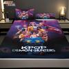 3pcs K-Pop Demon Hunters Printed Chipless Bed Sheet Set Multi Size Soft Bed Cover Bedroom Bedding Decoration Machine Washable