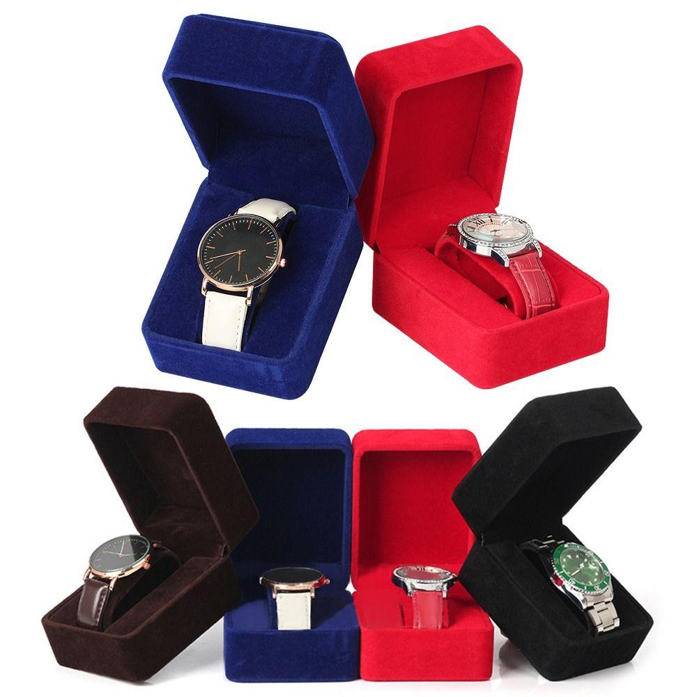 Высококачественный портативный фланелевый контейнер-кейс, коробка для хранения, коробка для часов, подарочный кейс