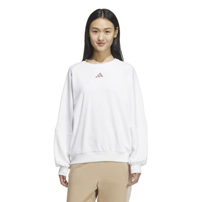 Adidas Свитшот с надписью Crew CD954 Белый Маленький Женский (JZ8448)