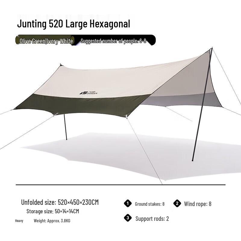 Hexagonal Outdoor Camping Canopy Tent